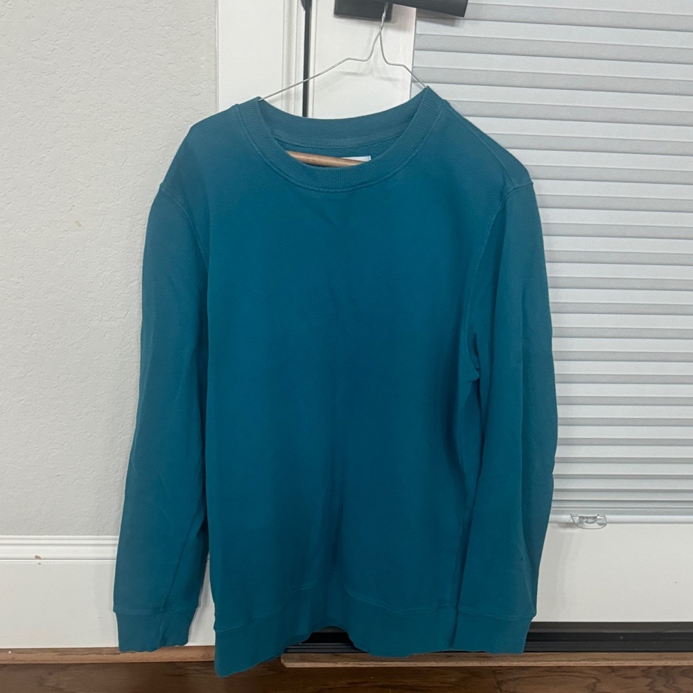 Classic Teal Crewneck Sweater for Men